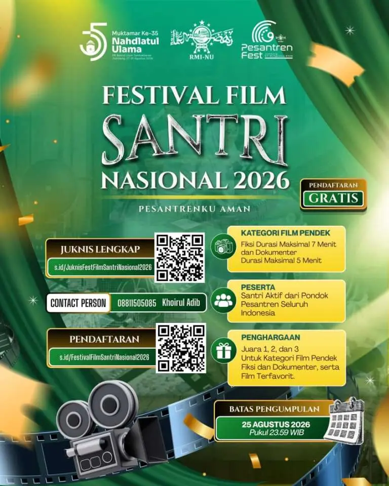 RMI PBNU Gelar Festival Film Santri Nasional 2026 Sambut Muktamar ke-35 NU