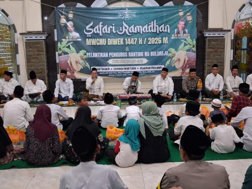 Safari Ramadhan MWCNU Diwek di Bulurejo, Santuni Yatim dan Lantik Pengurus Ranting